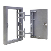 Люк под плитку на петле, окрашенный металл 200х400 (D2040 ceramo steel)