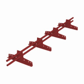 Снегозадержатель RoofSystems ECONOM, труба d 25*3000мм, 4опоры, красное вино RAL 3005 (круг)
