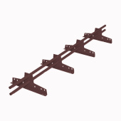 Снегозадержатель RoofSystems ECONOM, труба d 25*3000мм, 4опоры, шоколад RAL 8017 (круг)