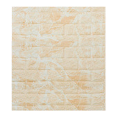 Панель ПВХ самоклеющаяся "Кирпич Оникс светлый" 700*770*3мм (beige white)