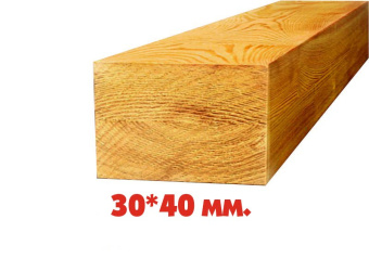 Брус деревянный 30*40*2500 мм строганный