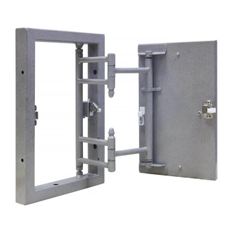 Люк под плитку на петле, окрашенный металл 200х400 (D2040 ceramo steel)
